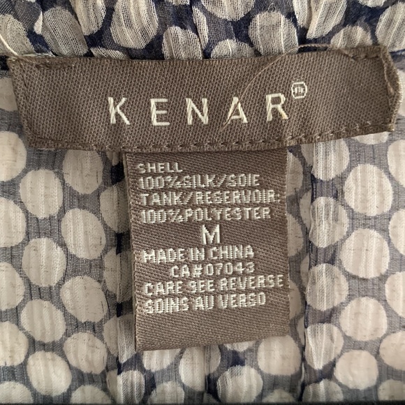KENAR sheer silk blouse- size Medium - Picture 3 of 8